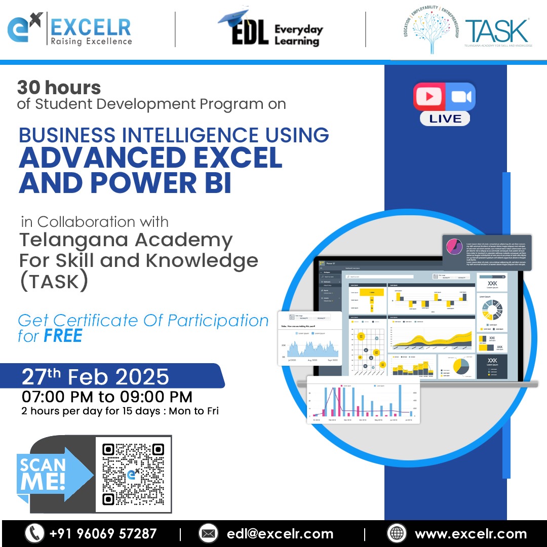 SDP on Business Intelligence Using Advanced Excel & Power BI